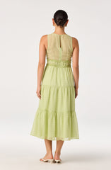Adrianne Tiered Organza Midi Dress