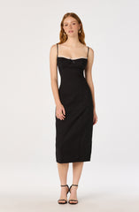 Bea Lace Trim Bustier Midi Dress