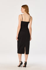 Bea Lace Trim Bustier Midi Dress
