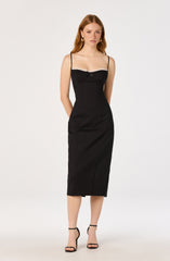 Bea Lace Trim Bustier Midi Dress