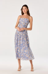 Ava Floral Pleated Midi Dress