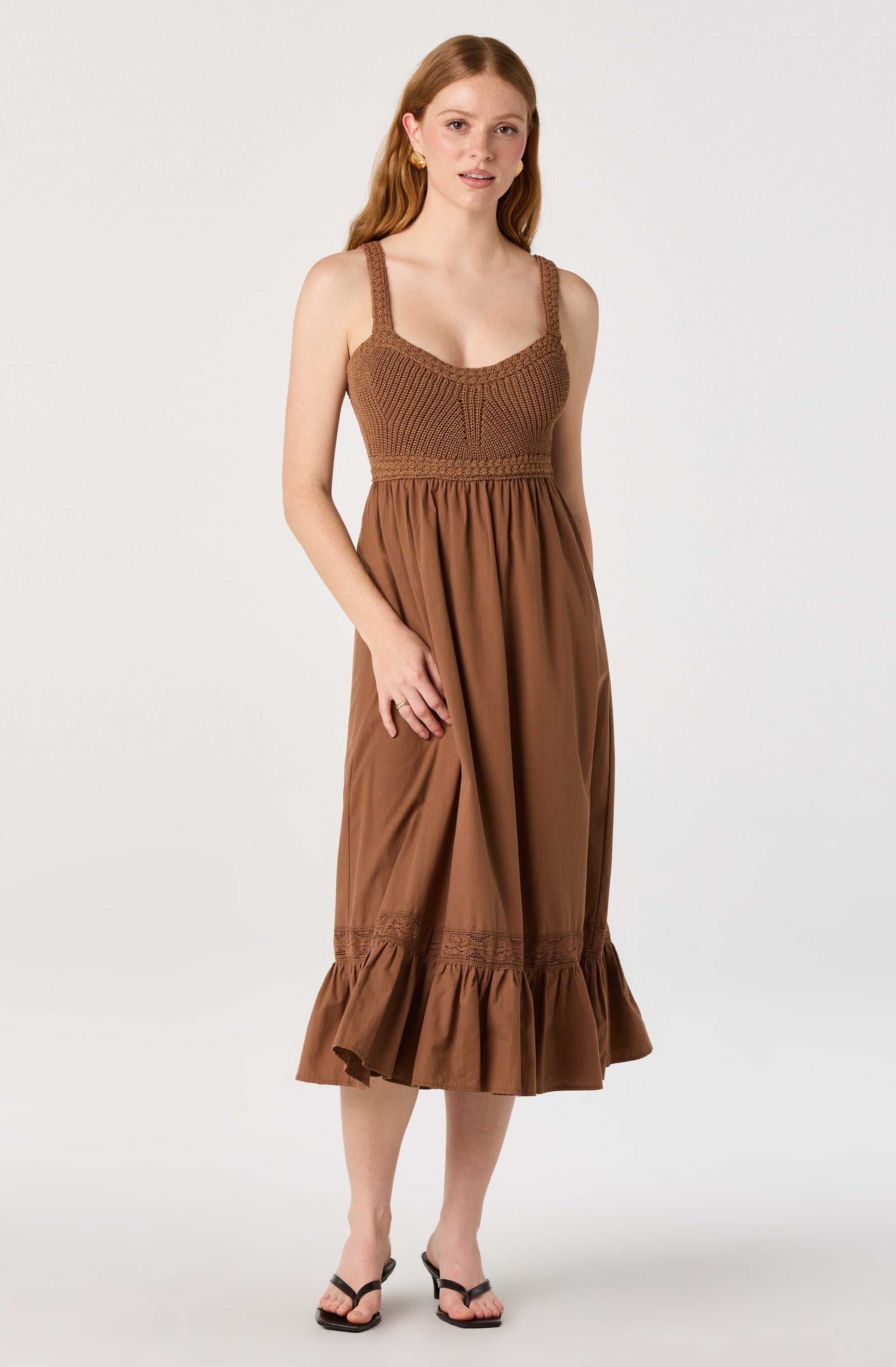 Jacquelin Crochet Open Back Dress