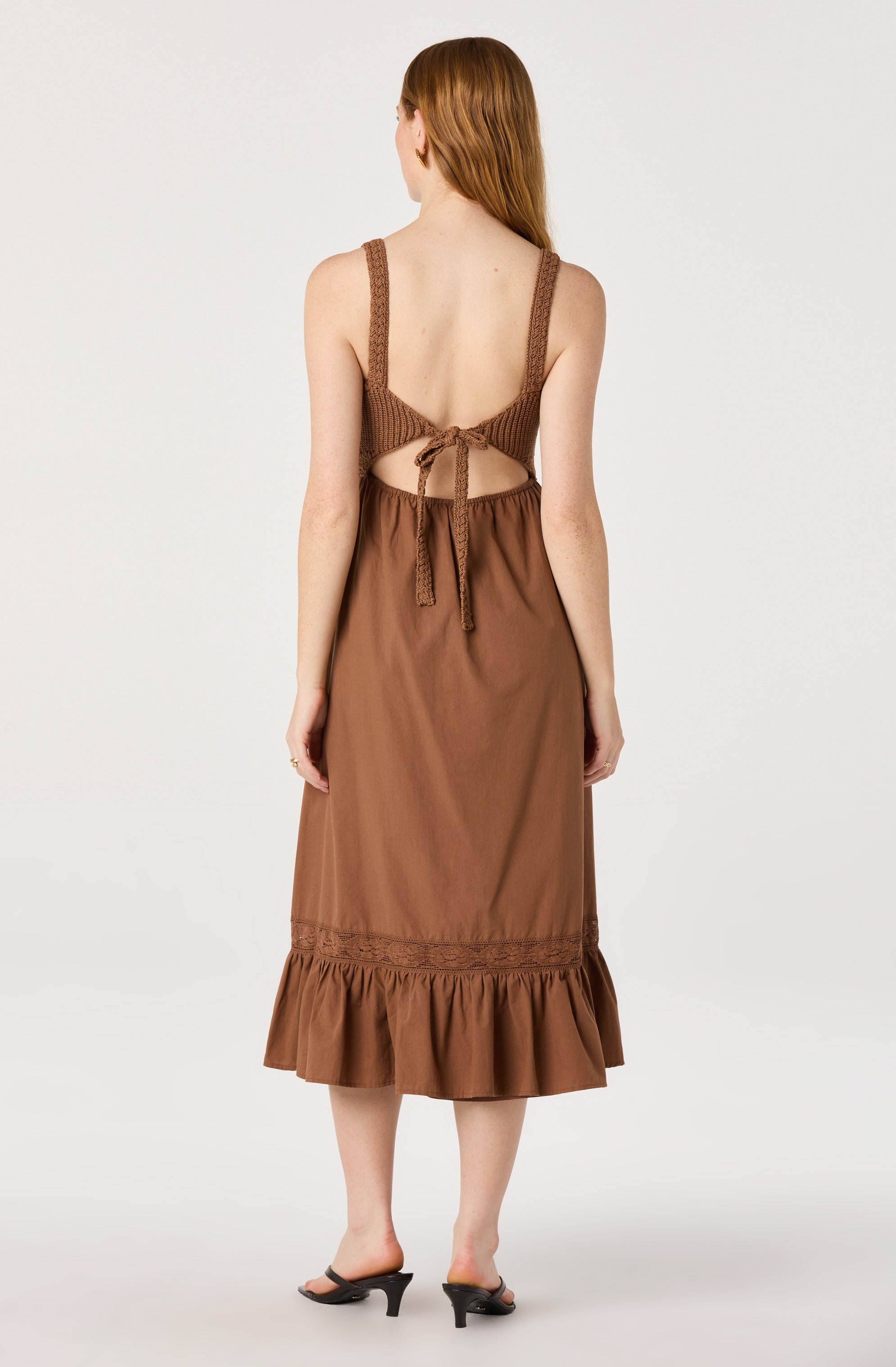 Jacquelin Crochet Open Back Dress
