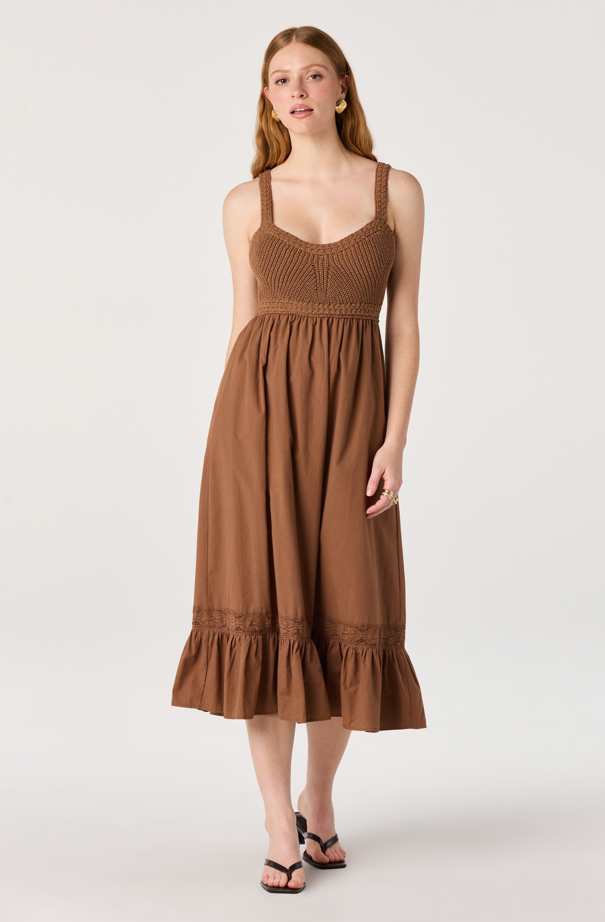 Jacquelin Crochet Open Back Dress
