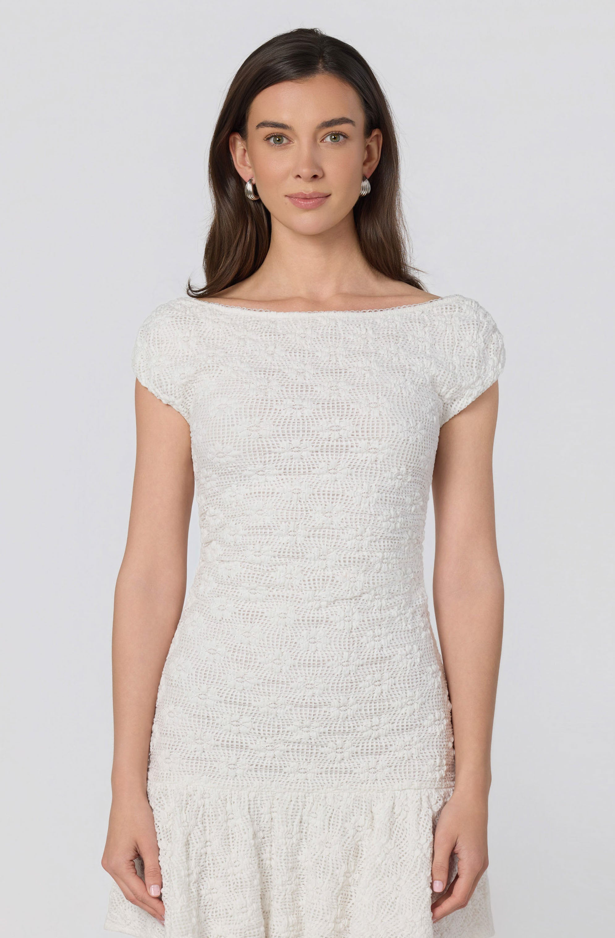 Jolene Lattice Knit Mini Dress