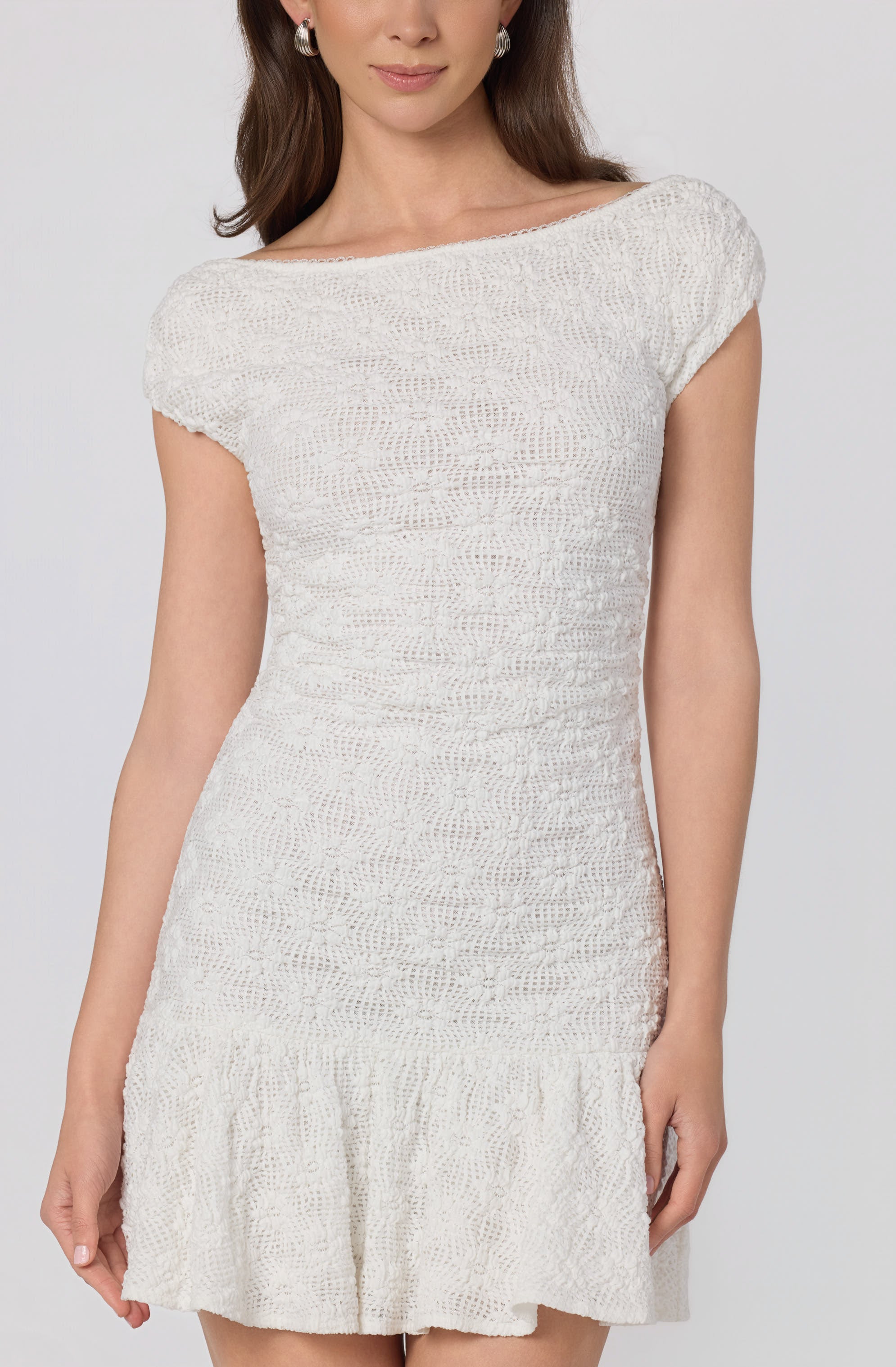 Jolene Lattice Knit Mini Dress