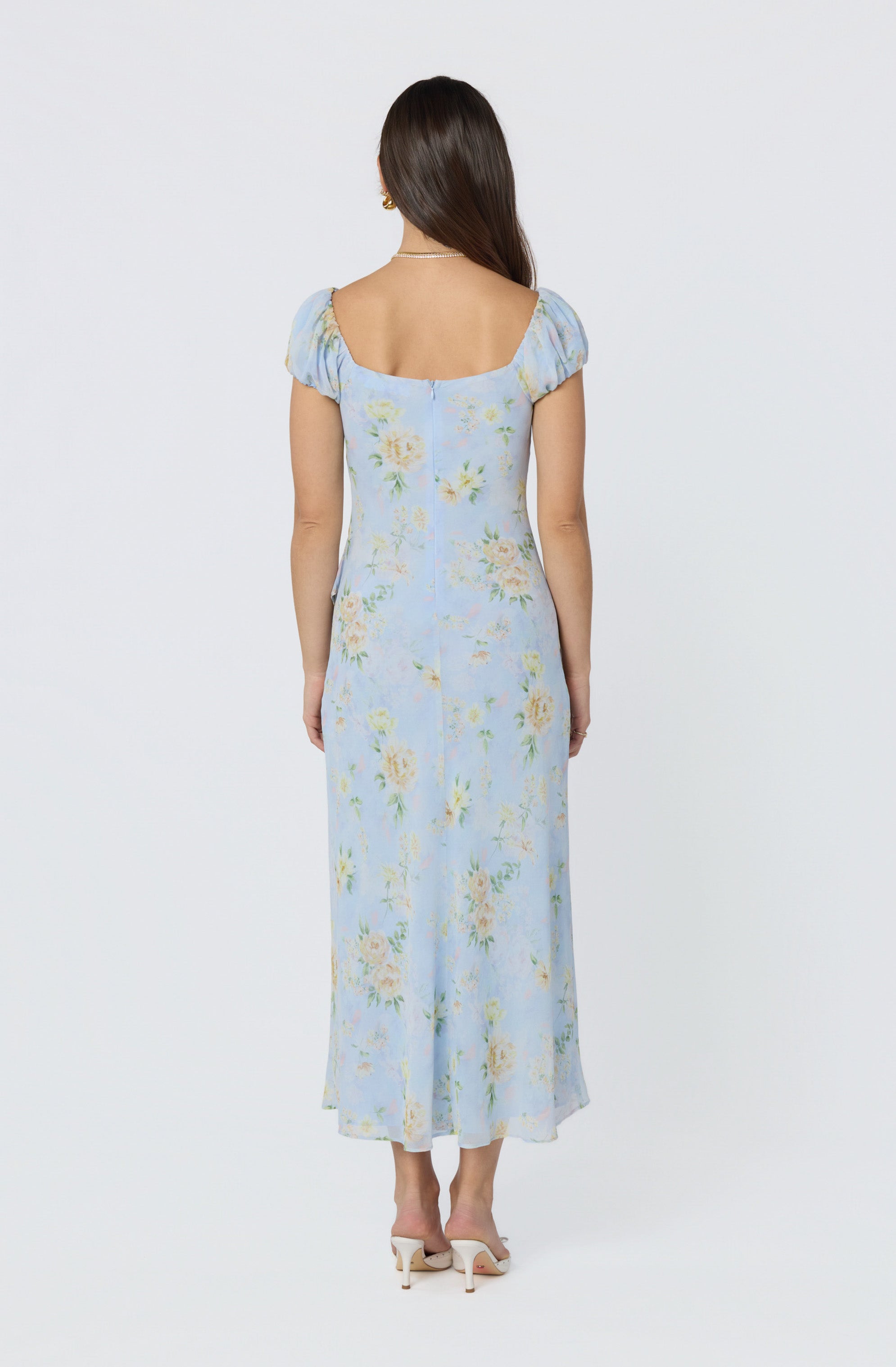 Florence Floral Puff Sleeve Maxi Dress