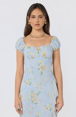 Florence Floral Puff Sleeve Maxi Dress