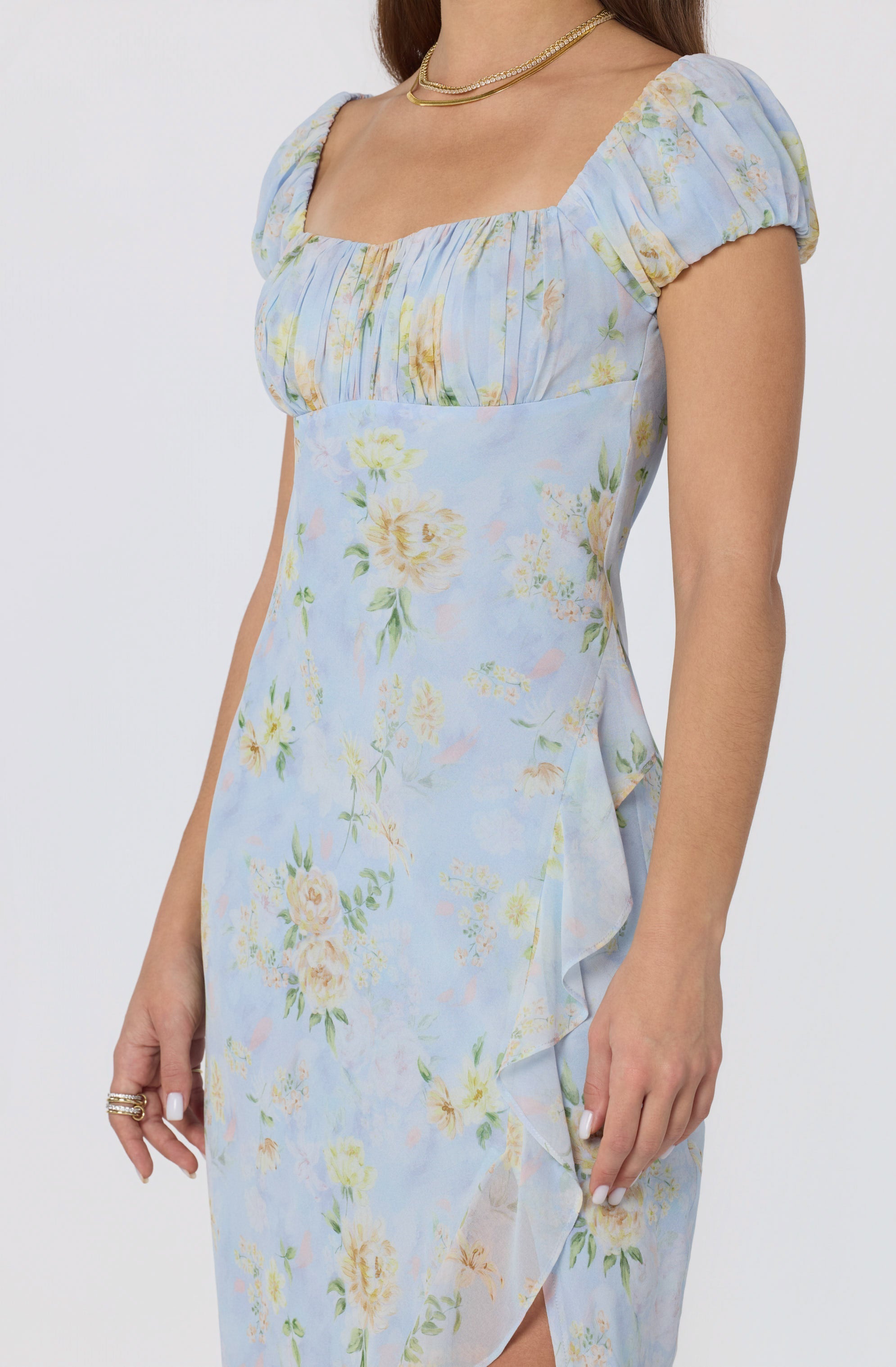Florence Floral Puff Sleeve Maxi Dress
