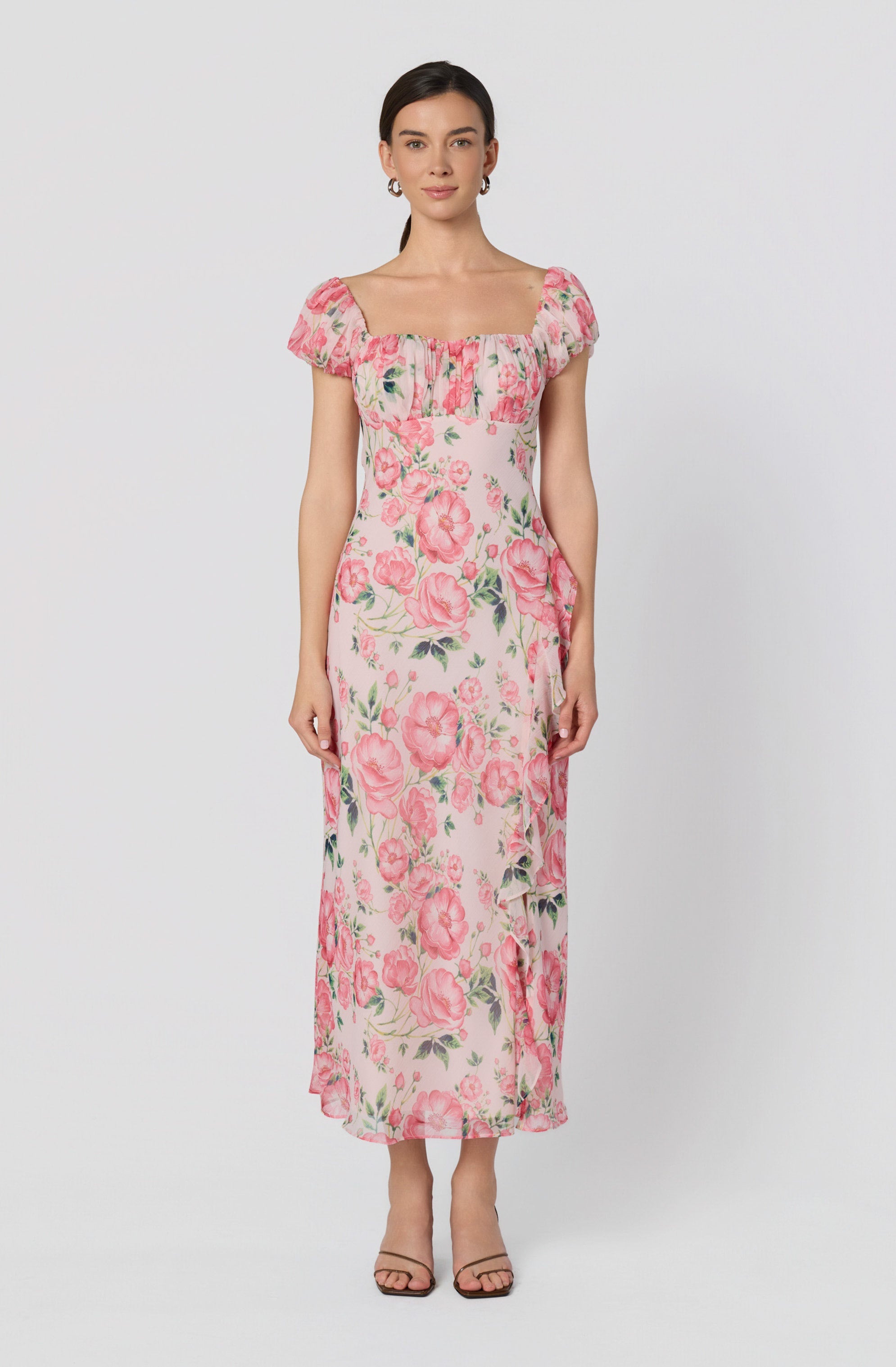 Florence Floral Puff Sleeve Maxi Dress