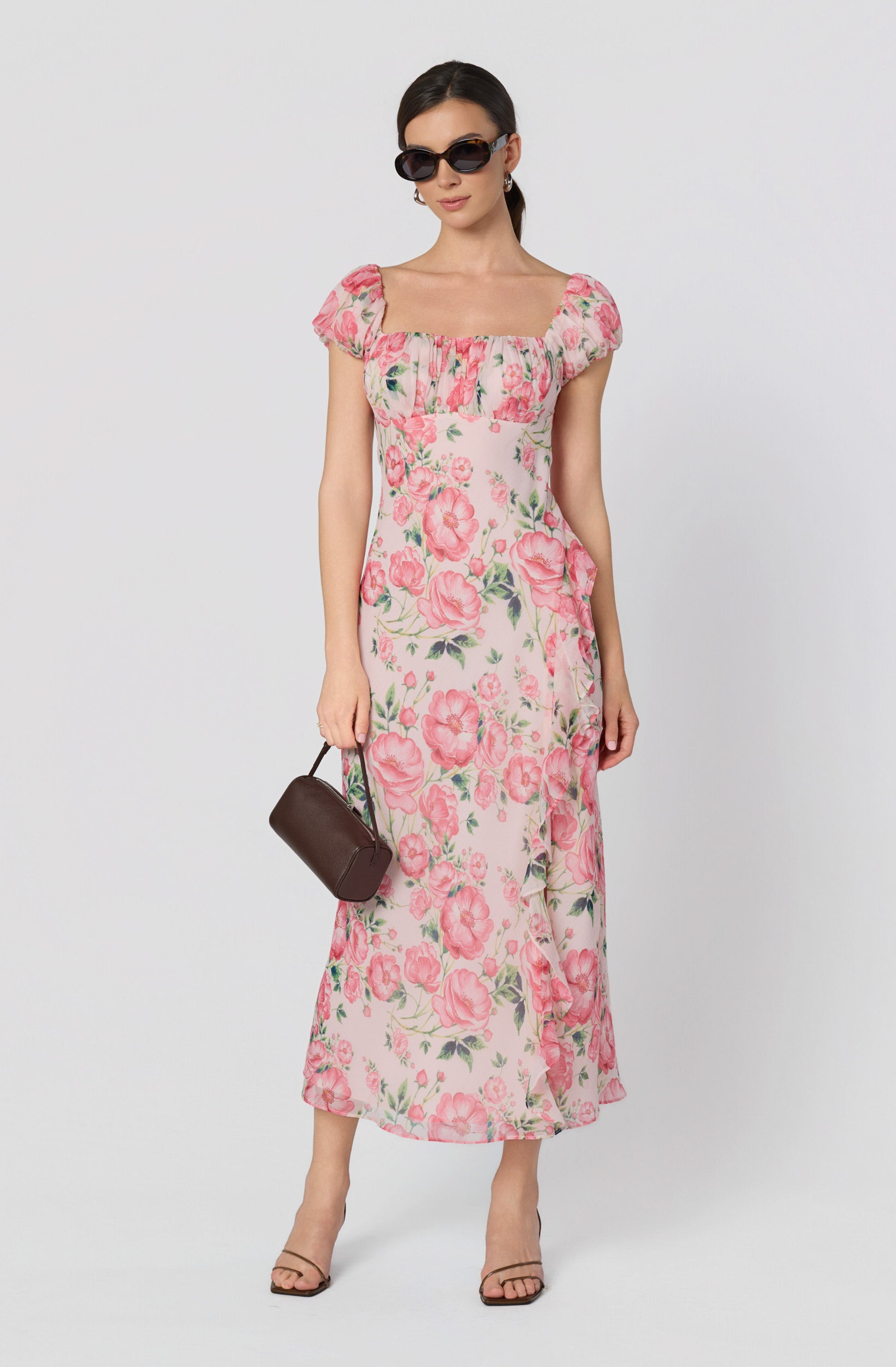 Florence Floral Puff Sleeve Maxi Dress