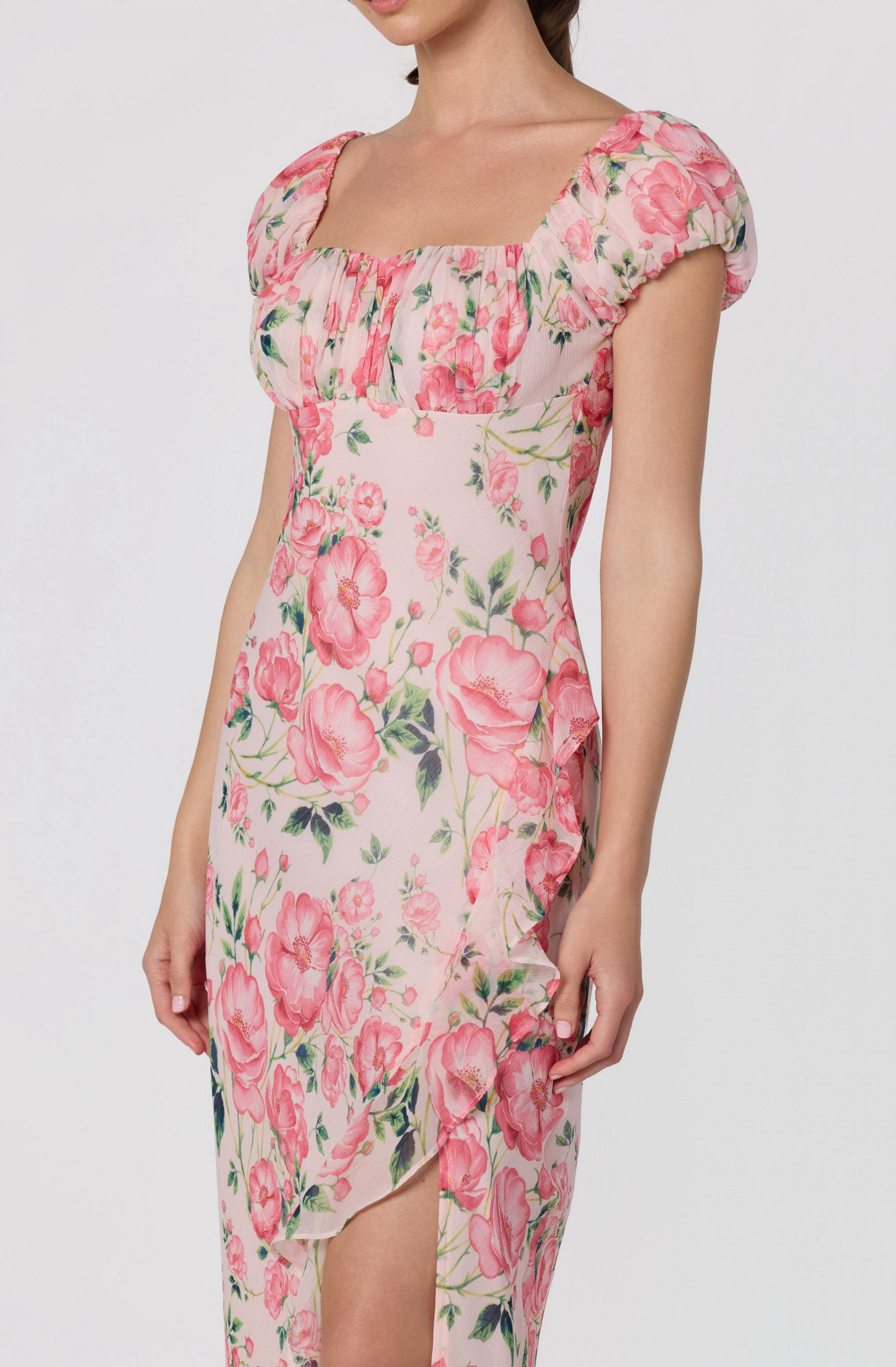 Florence Floral Puff Sleeve Maxi Dress