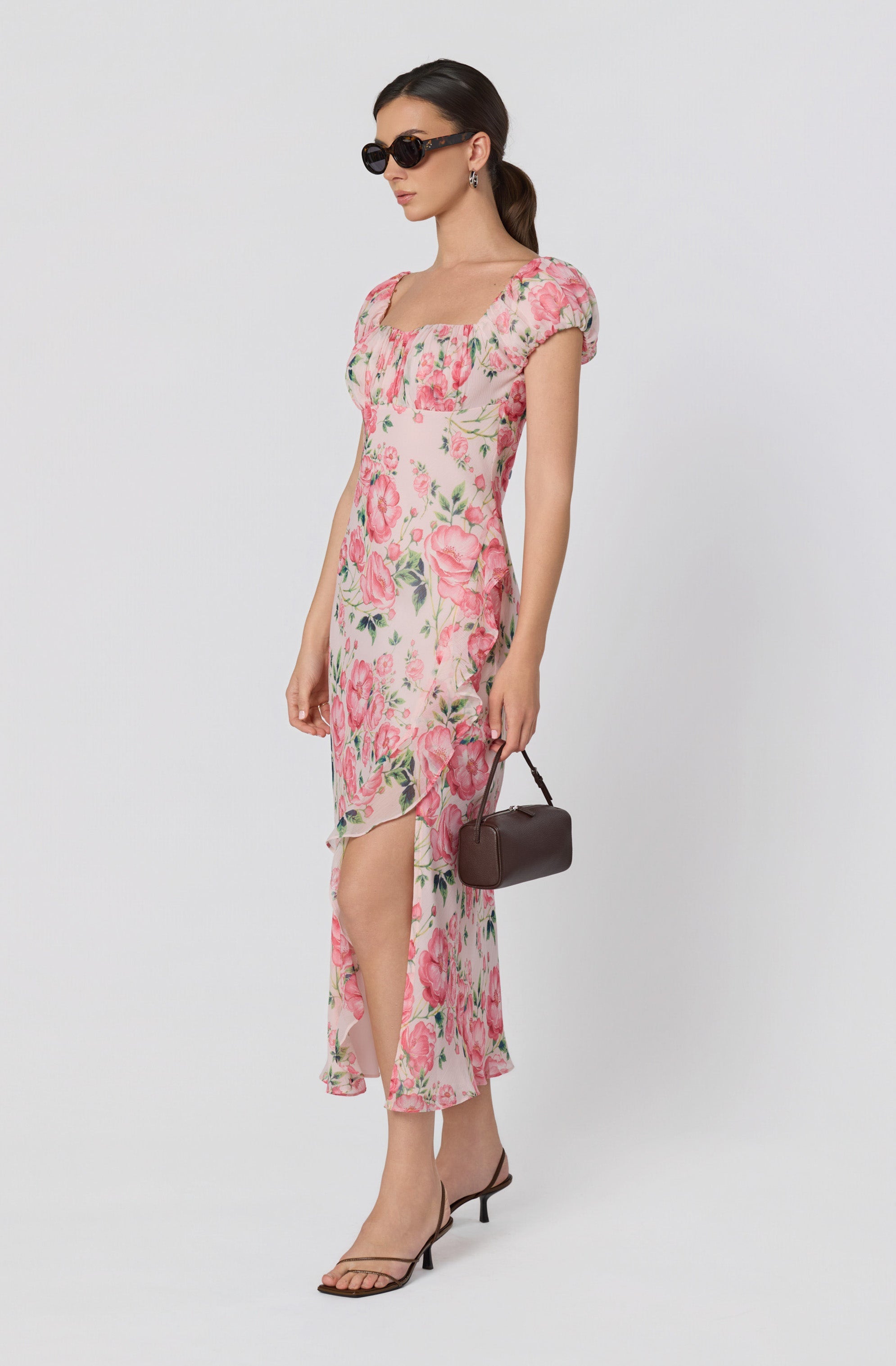 Florence Floral Puff Sleeve Maxi Dress
