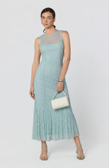 Annabella Semi-Sheer Lace Maxi Dress