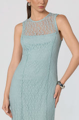 Annabella Semi-Sheer Lace Maxi Dress