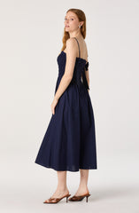 Harper Smocked A-Line Midi Dress