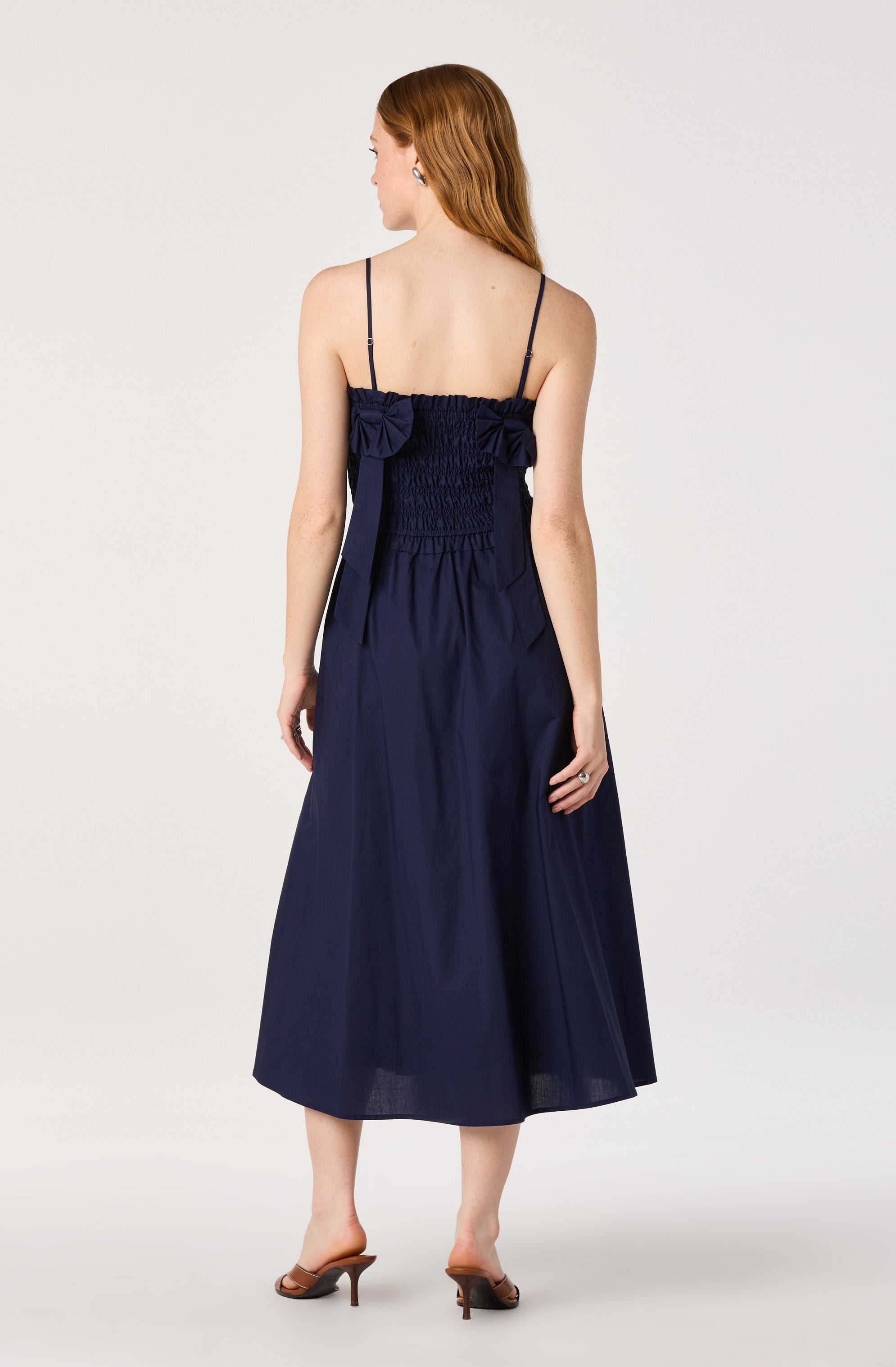 Harper Smocked A-Line Midi Dress