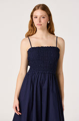 Harper Smocked A-Line Midi Dress