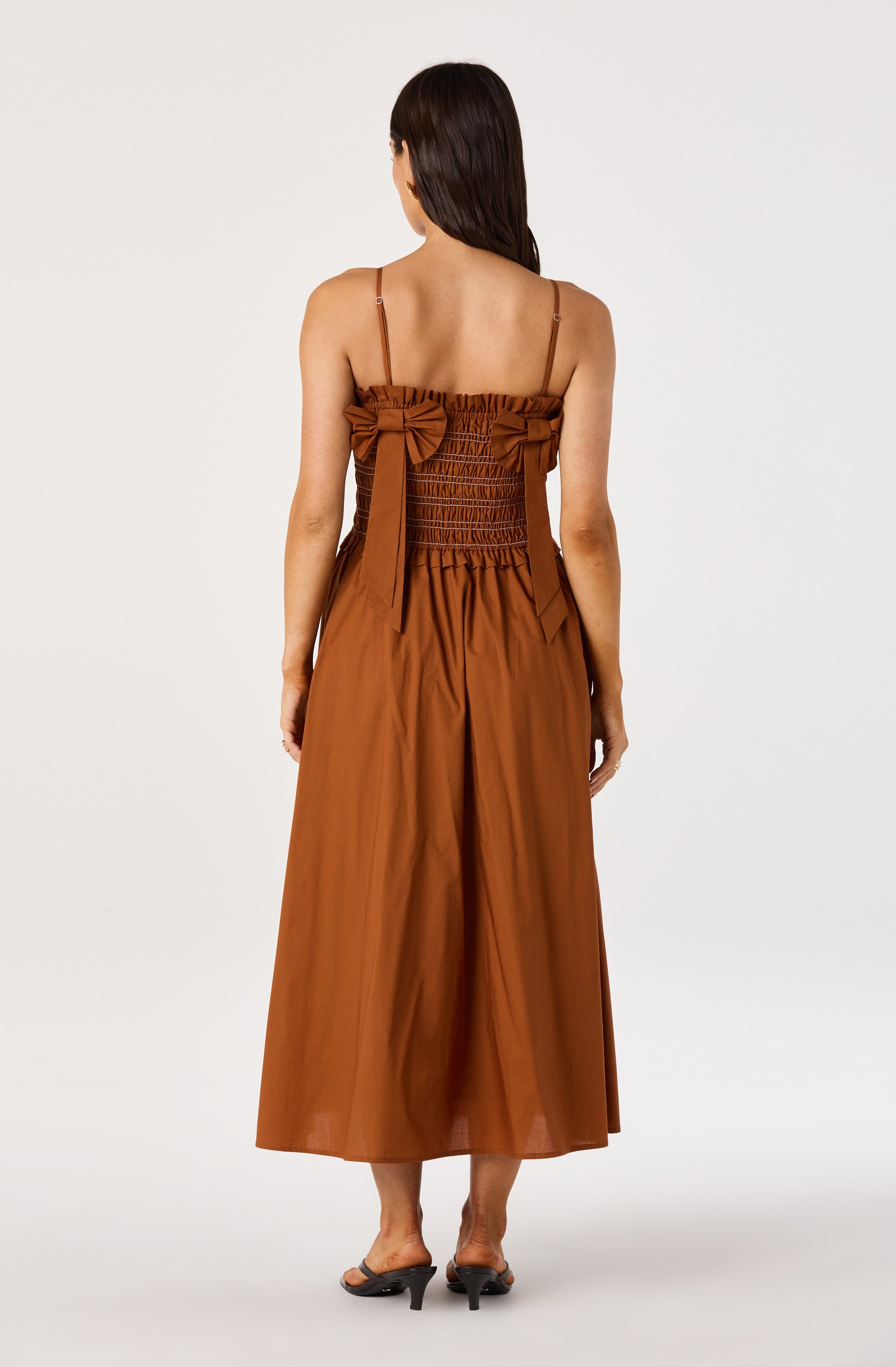 Harper Smocked A-Line Midi Dress