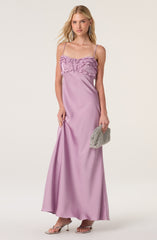 Jade Ruffle Trim Maxi Dress