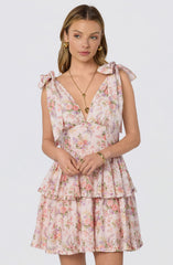 Ainlay Floral Tiered Mini Dress