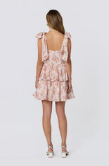 Ainlay Floral Tiered Mini Dress