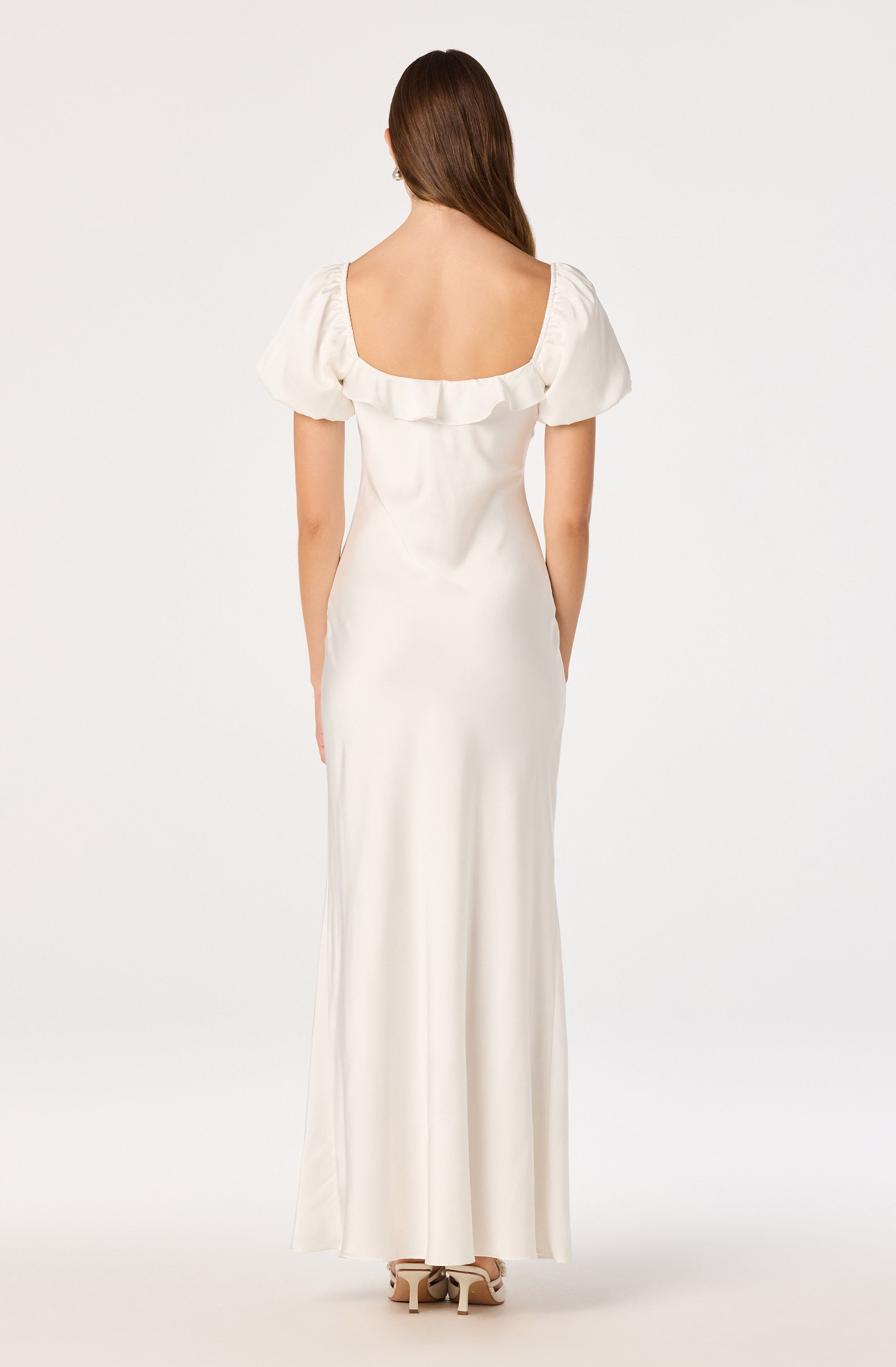 Bethrose 3D Rose Satin Maxi Dress