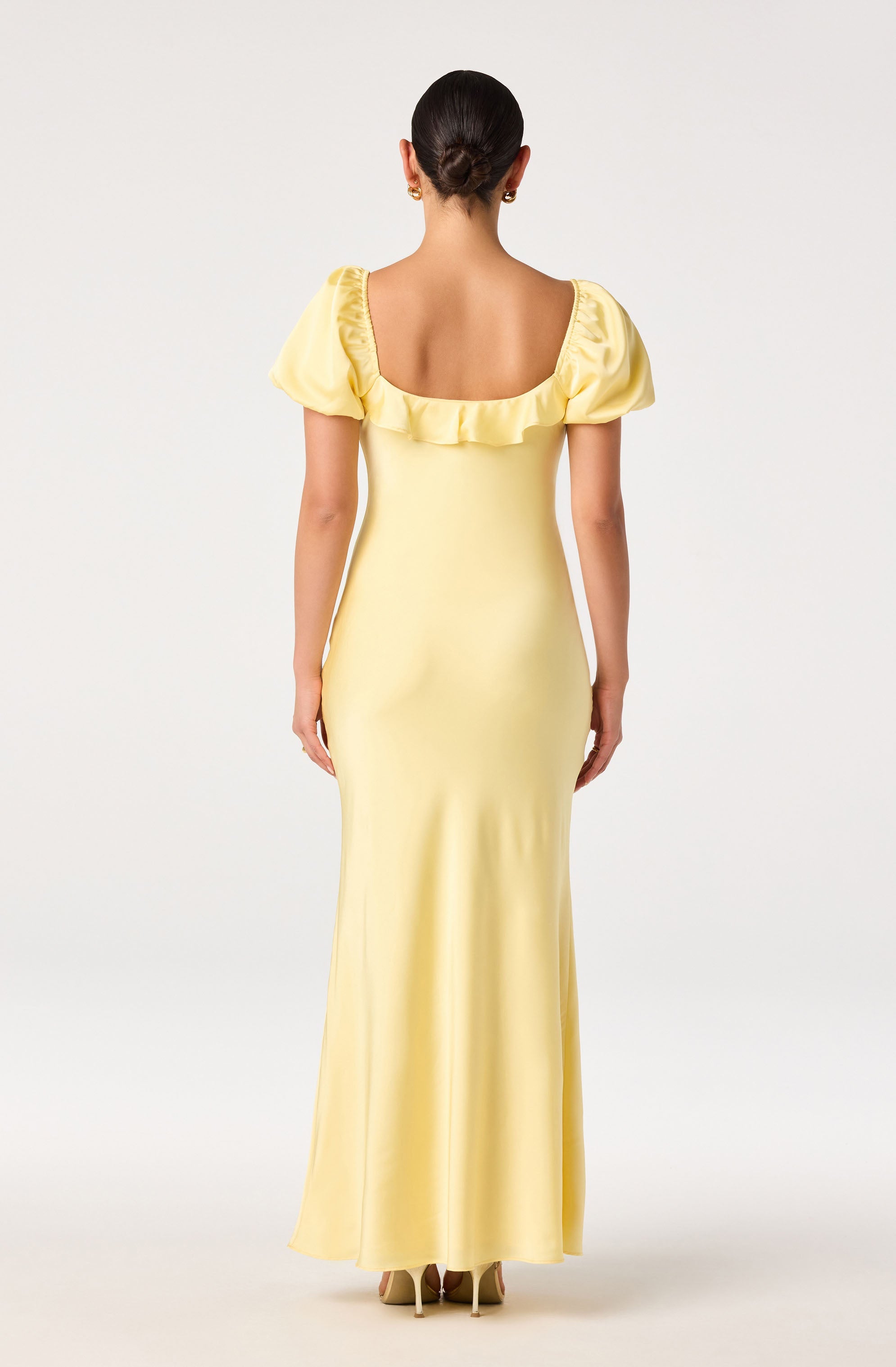 Bethrose 3D Rose Satin Maxi Dress