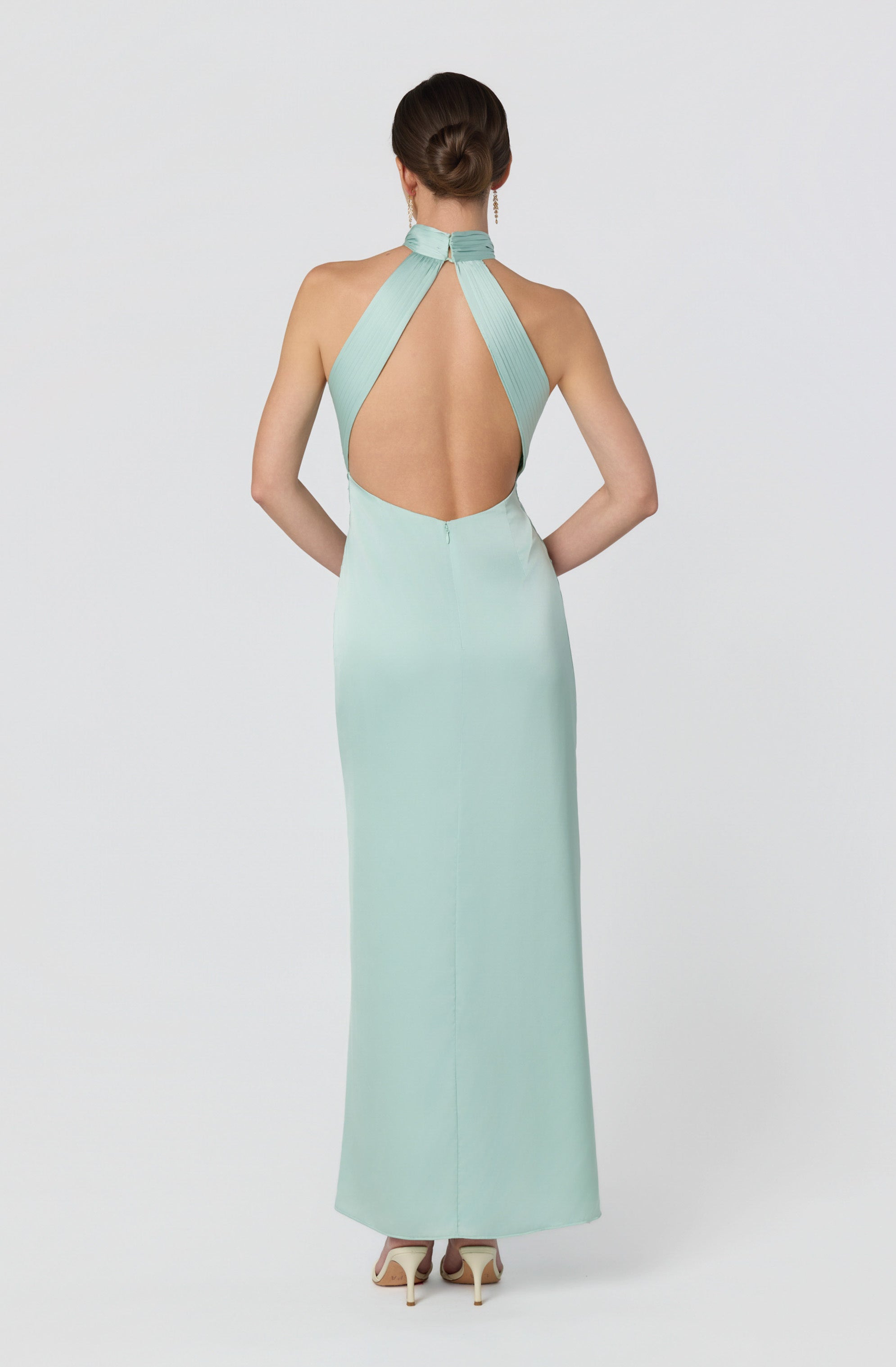 Aspen Twist Front Halter Maxi Dress