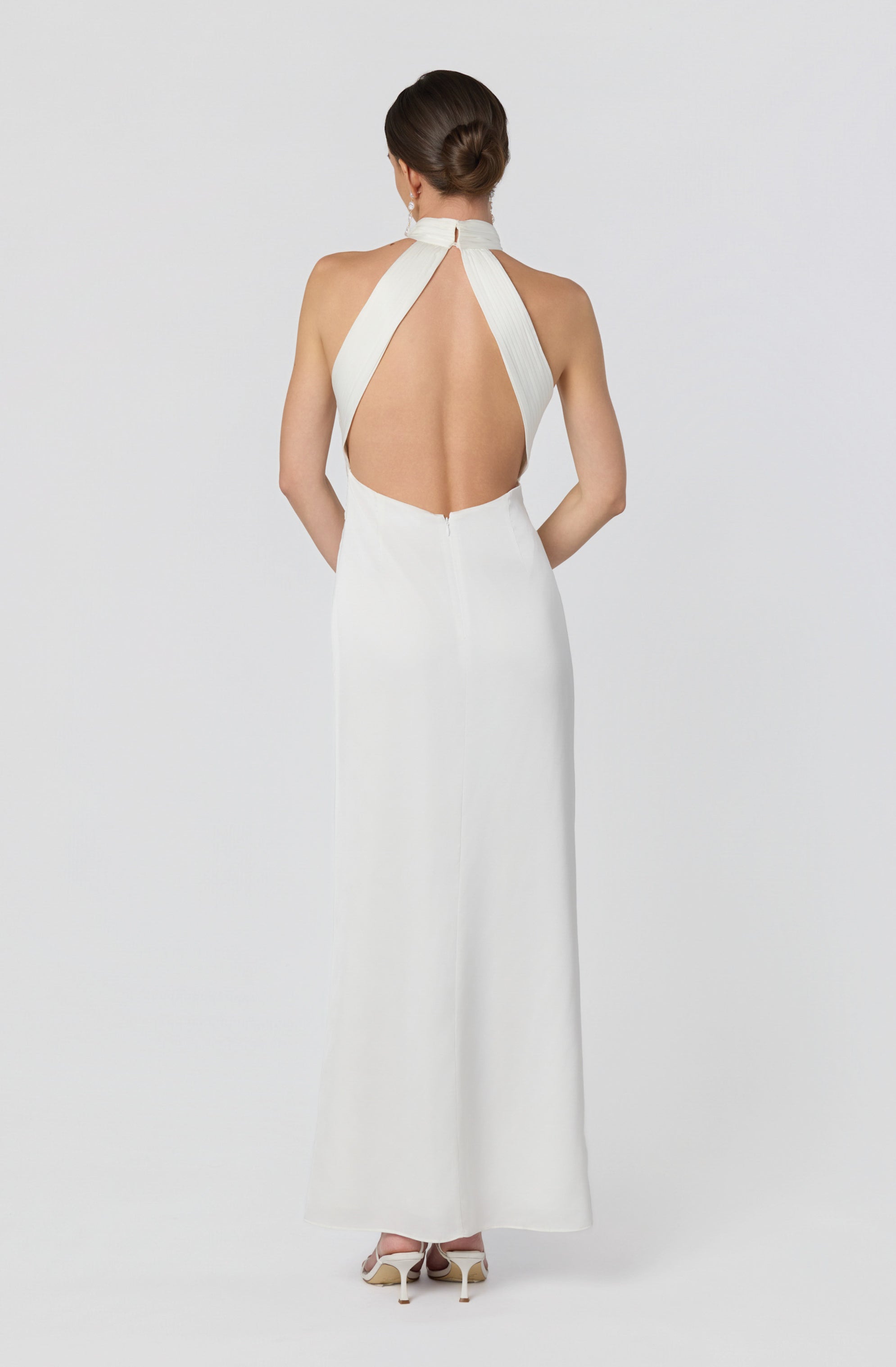 Aspen Twist Front Halter Maxi Dress