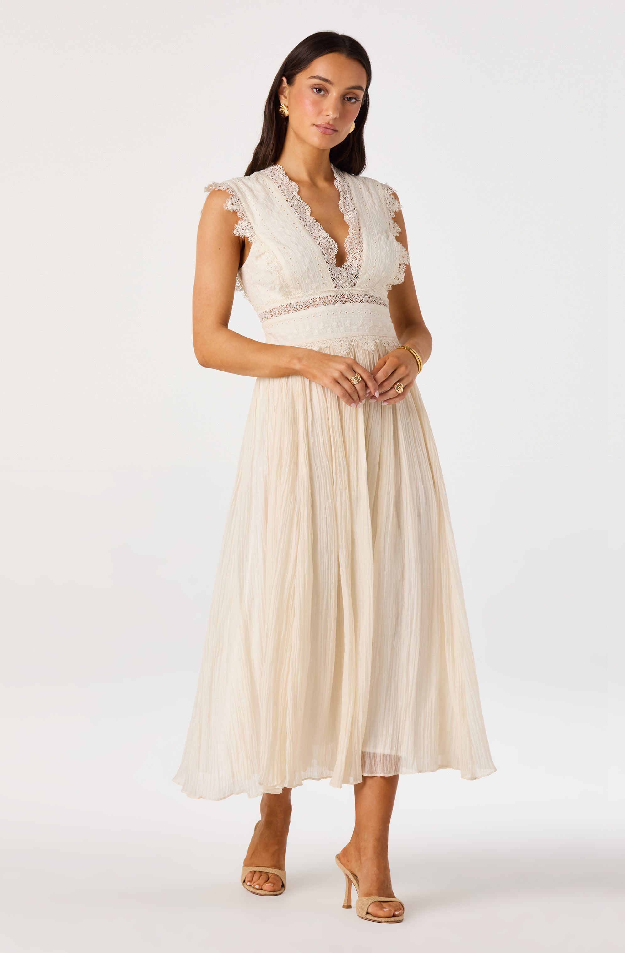 Eloise Eyelet Lace Midi Dress