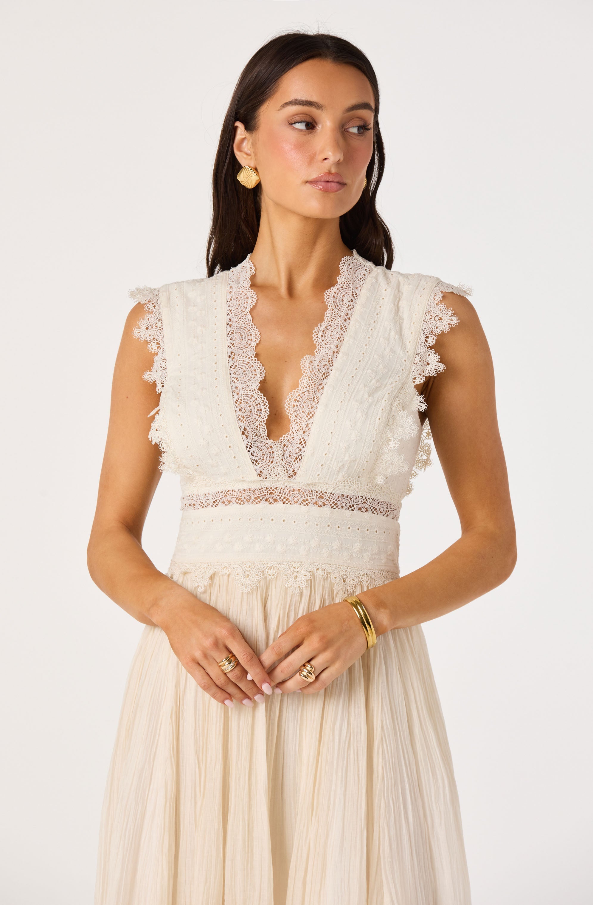 Eloise Eyelet Lace Midi Dress