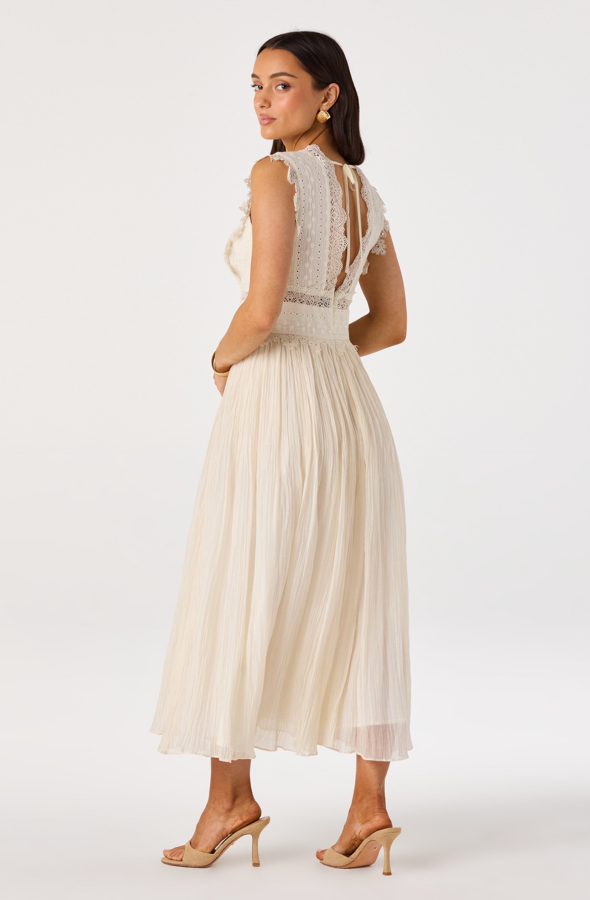 Eloise Eyelet Lace Midi Dress