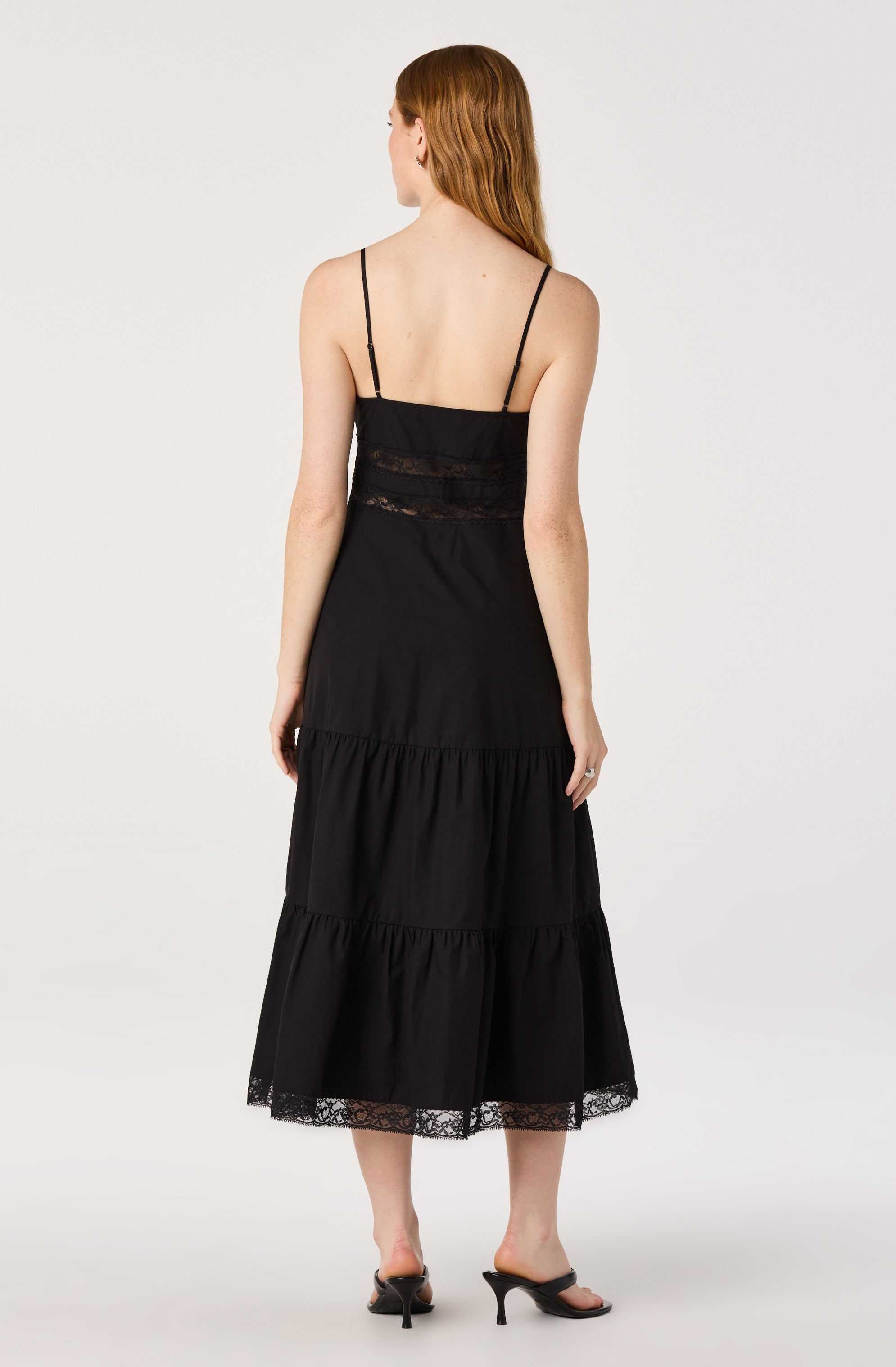 Berenice Lace Trim Midi Dress