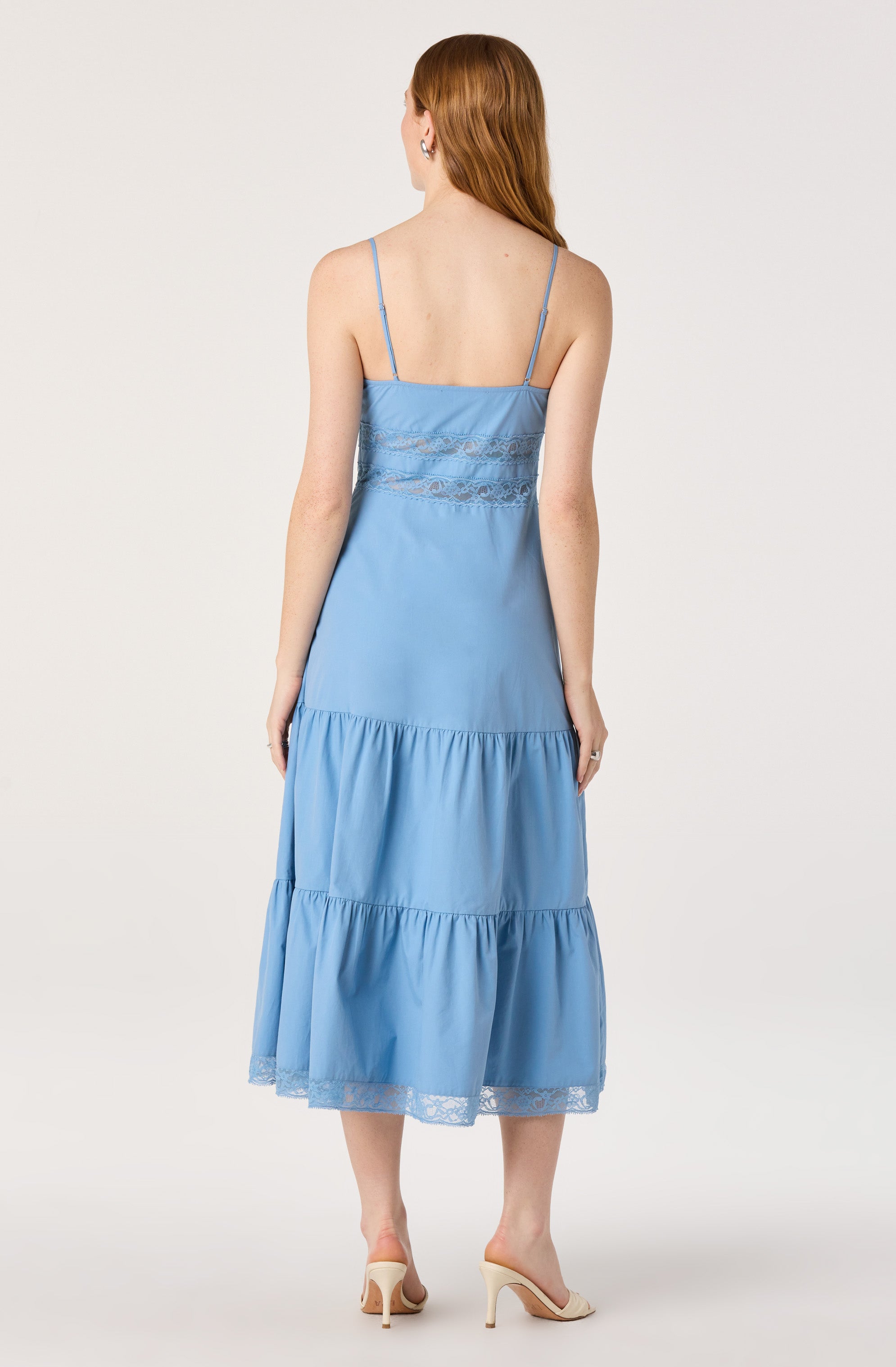 Berenice Lace Trim Midi Dress