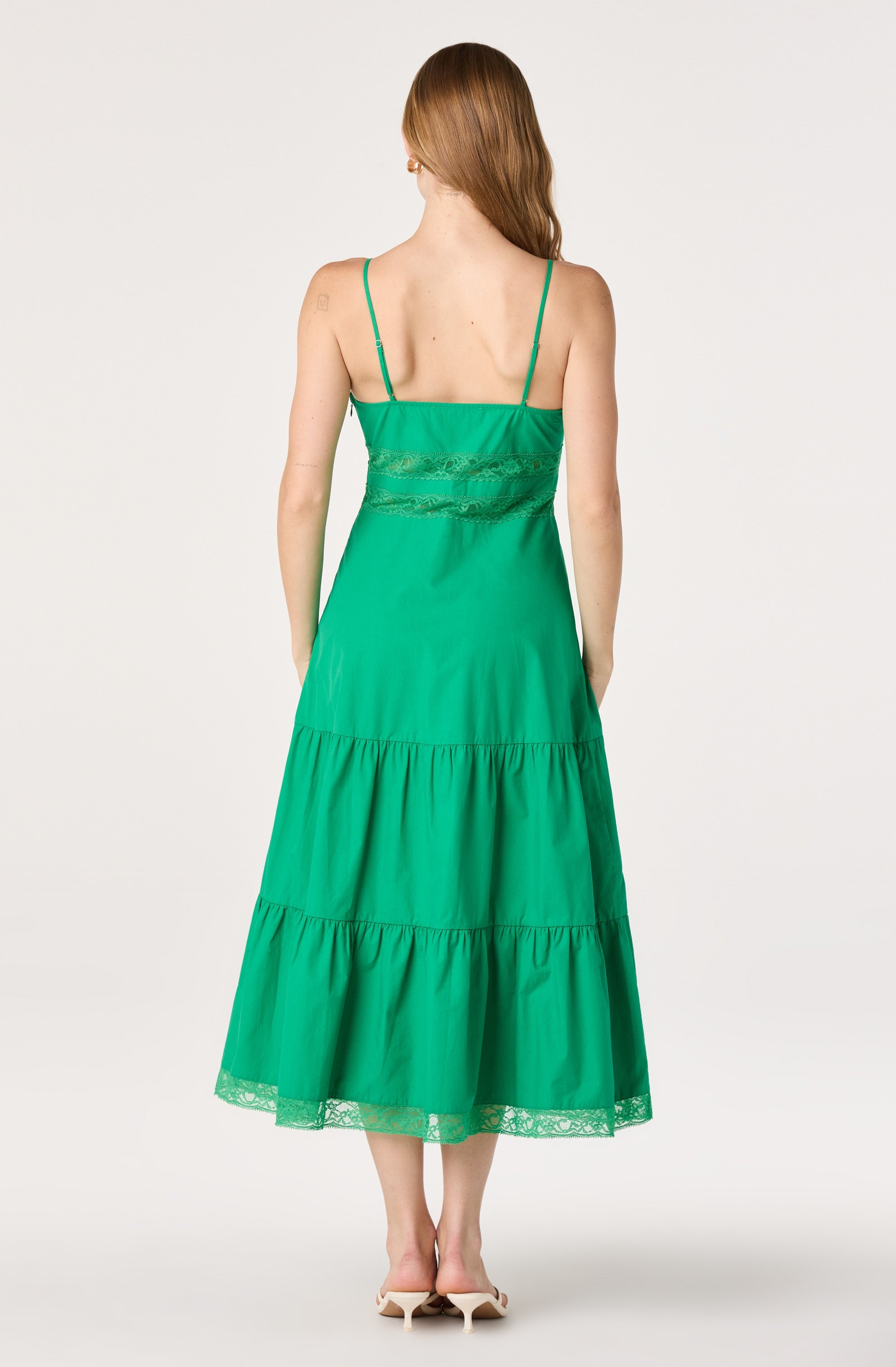 Berenice Lace Trim Midi Dress
