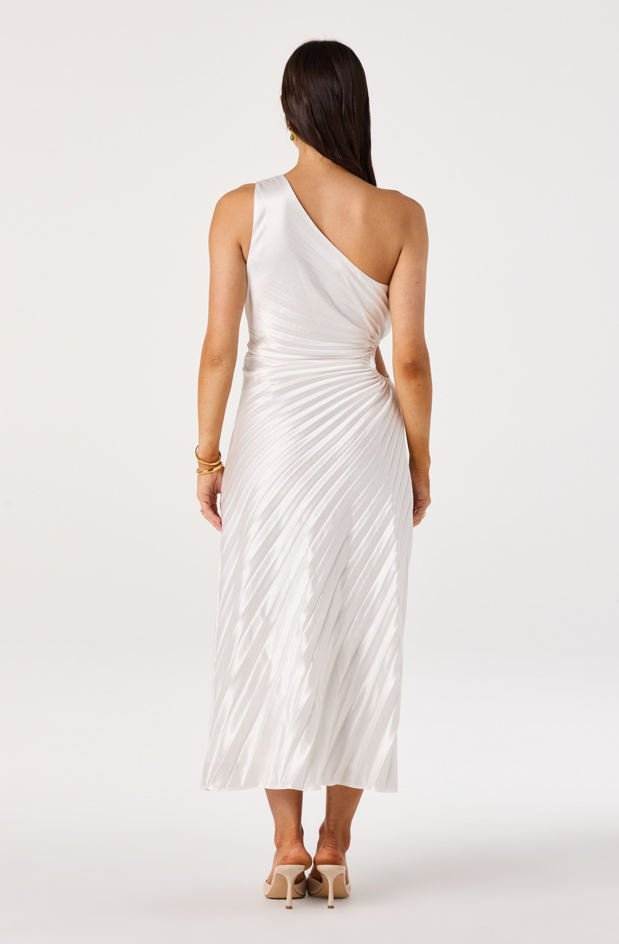 Cameron Floral One-Shoulder Midi Dress