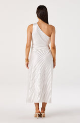 Cameron Floral One-Shoulder Midi Dress