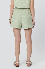 Janell Floral Applique Tweed Skort