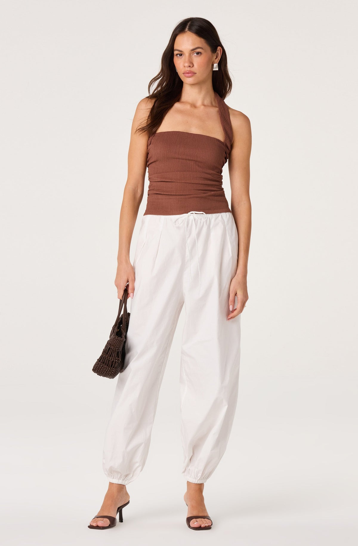 Airen Balloon Drawstring Wide-Leg Pants