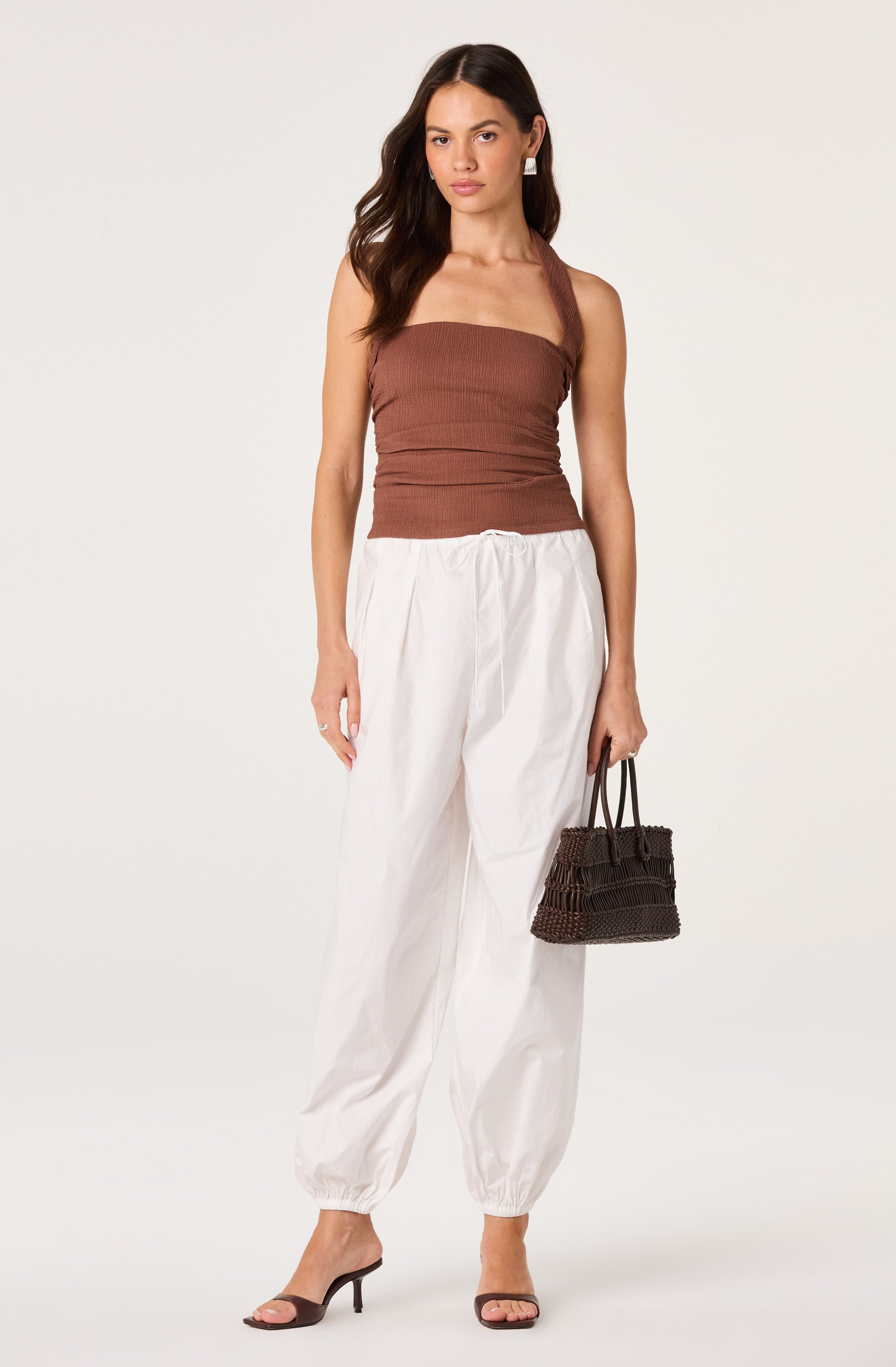 Airen Balloon Drawstring Wide-Leg Pants