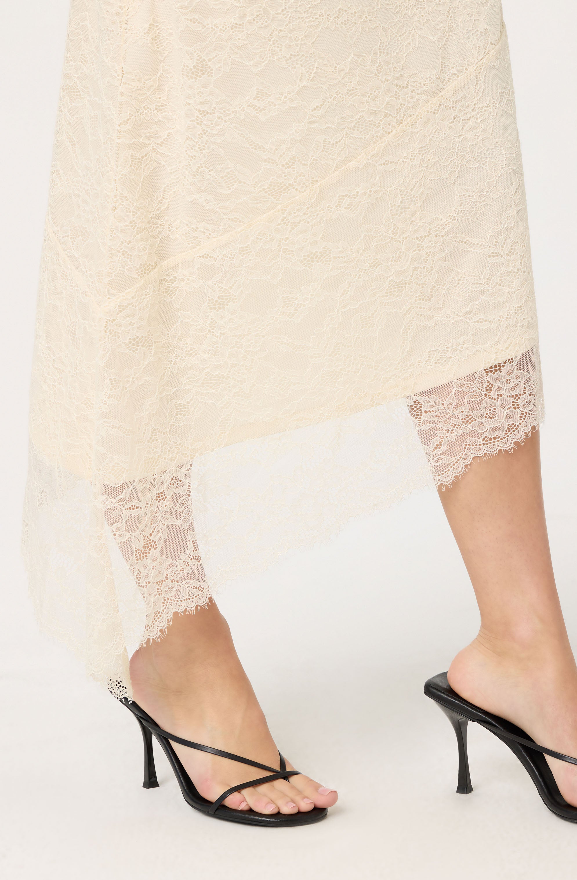 Asym lace skirt