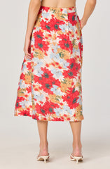 Button front midi skirt