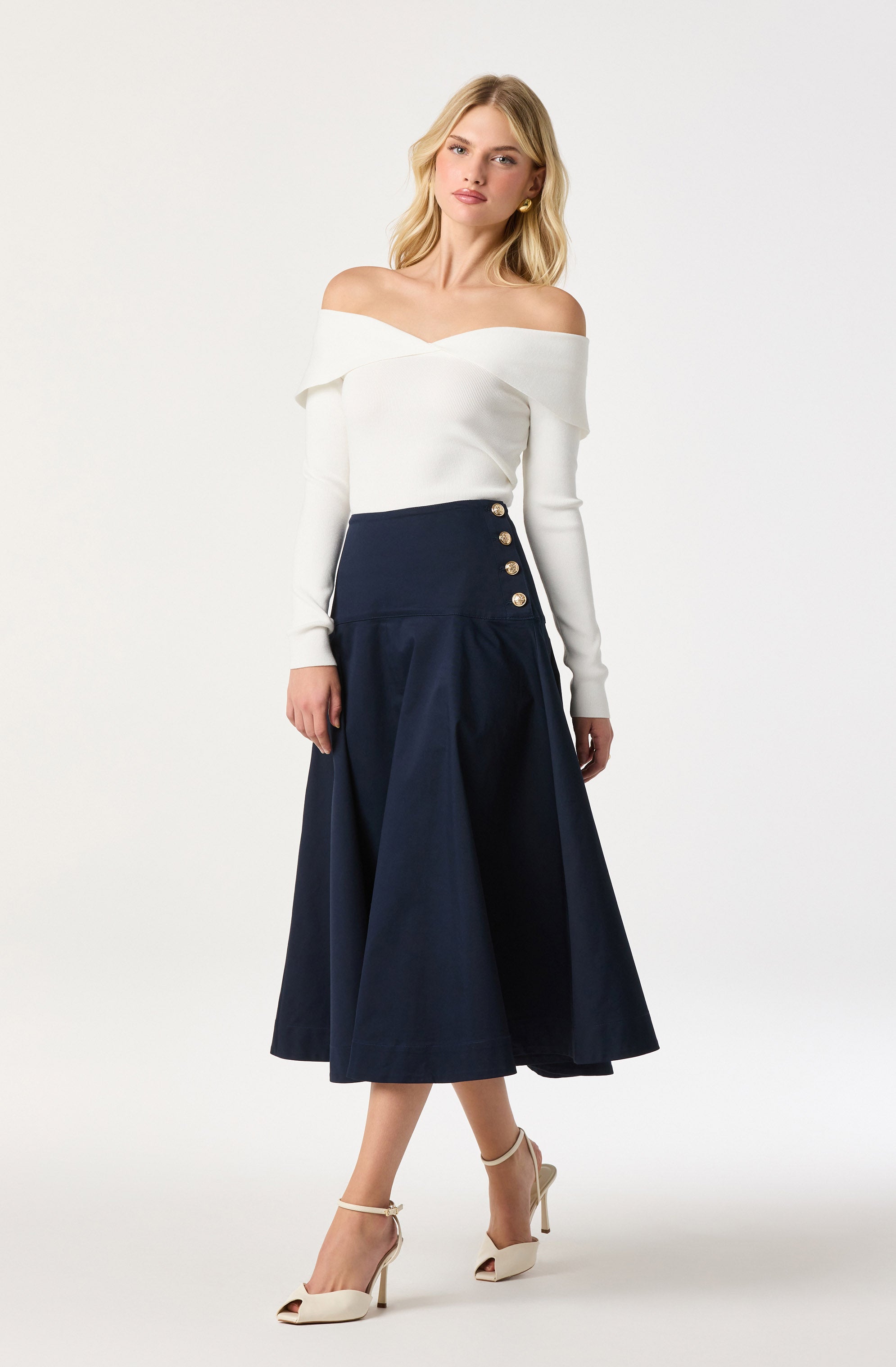 Drop Waist A-Line Skirt