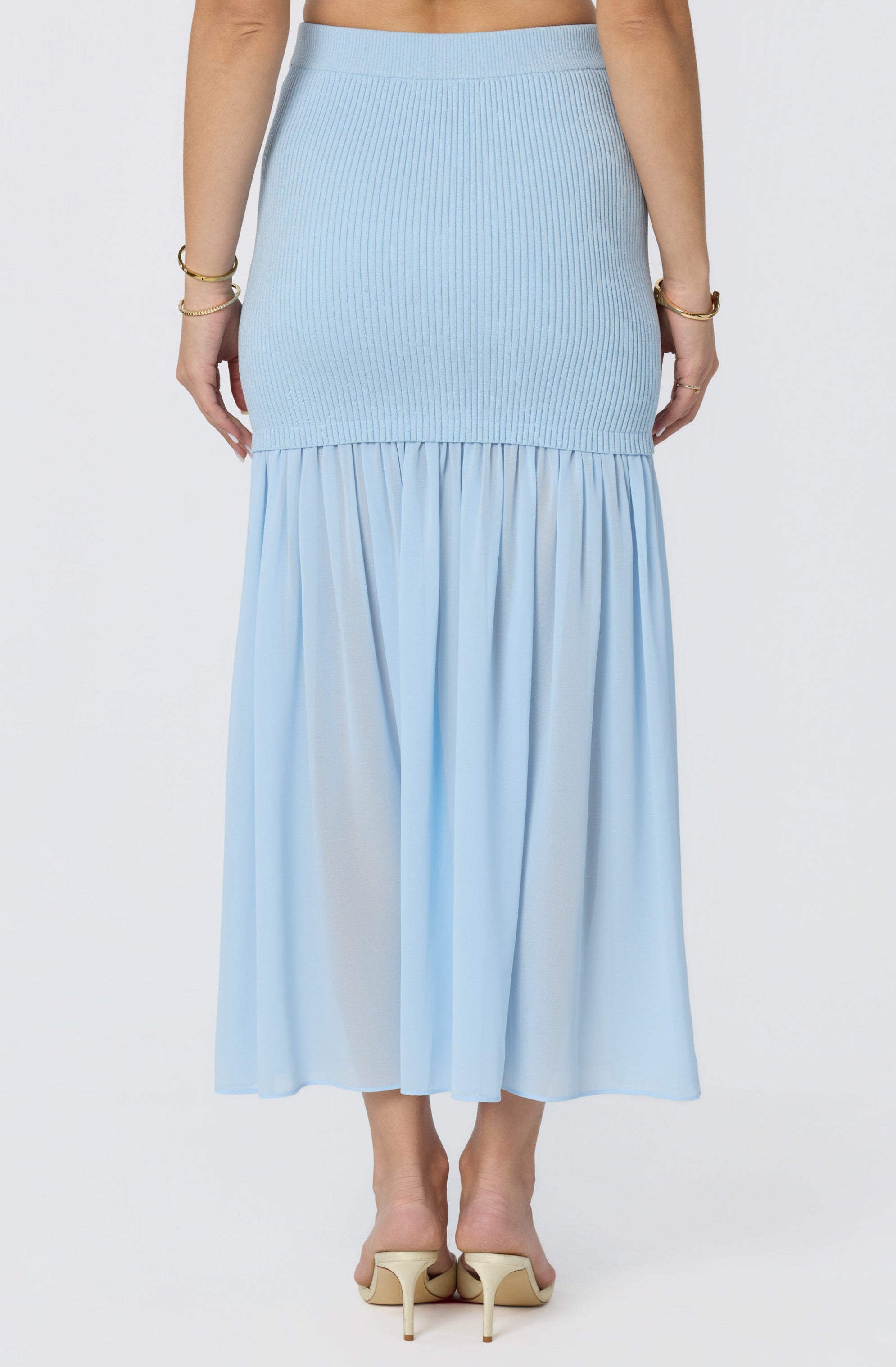 Halie Mixed Media Maxi Skirt