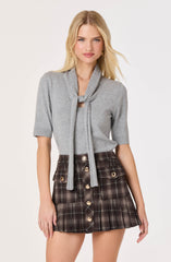 Abigayle Plaid Pleated Mini Skirt