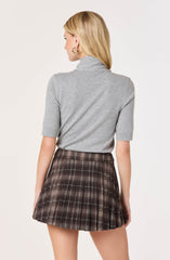 Abigayle Plaid Pleated Mini Skirt