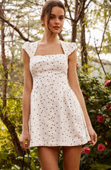 Averi Polka Dot Cap Sleeve Mini Dress