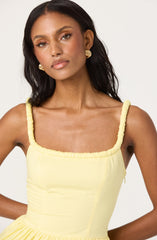 Bubble hem peplum top
