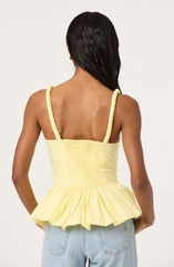 Bubble hem peplum top